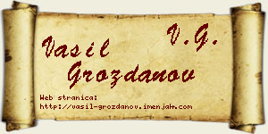 Vasil Grozdanov vizit kartica